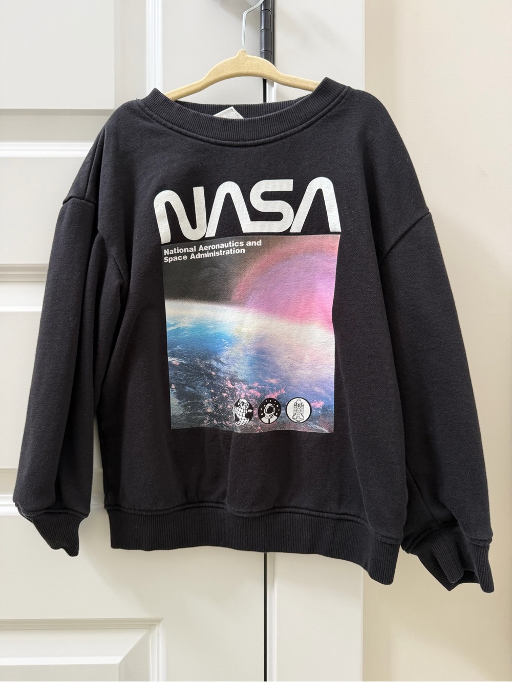 H&M NASA Graphic Black Sweatshirt